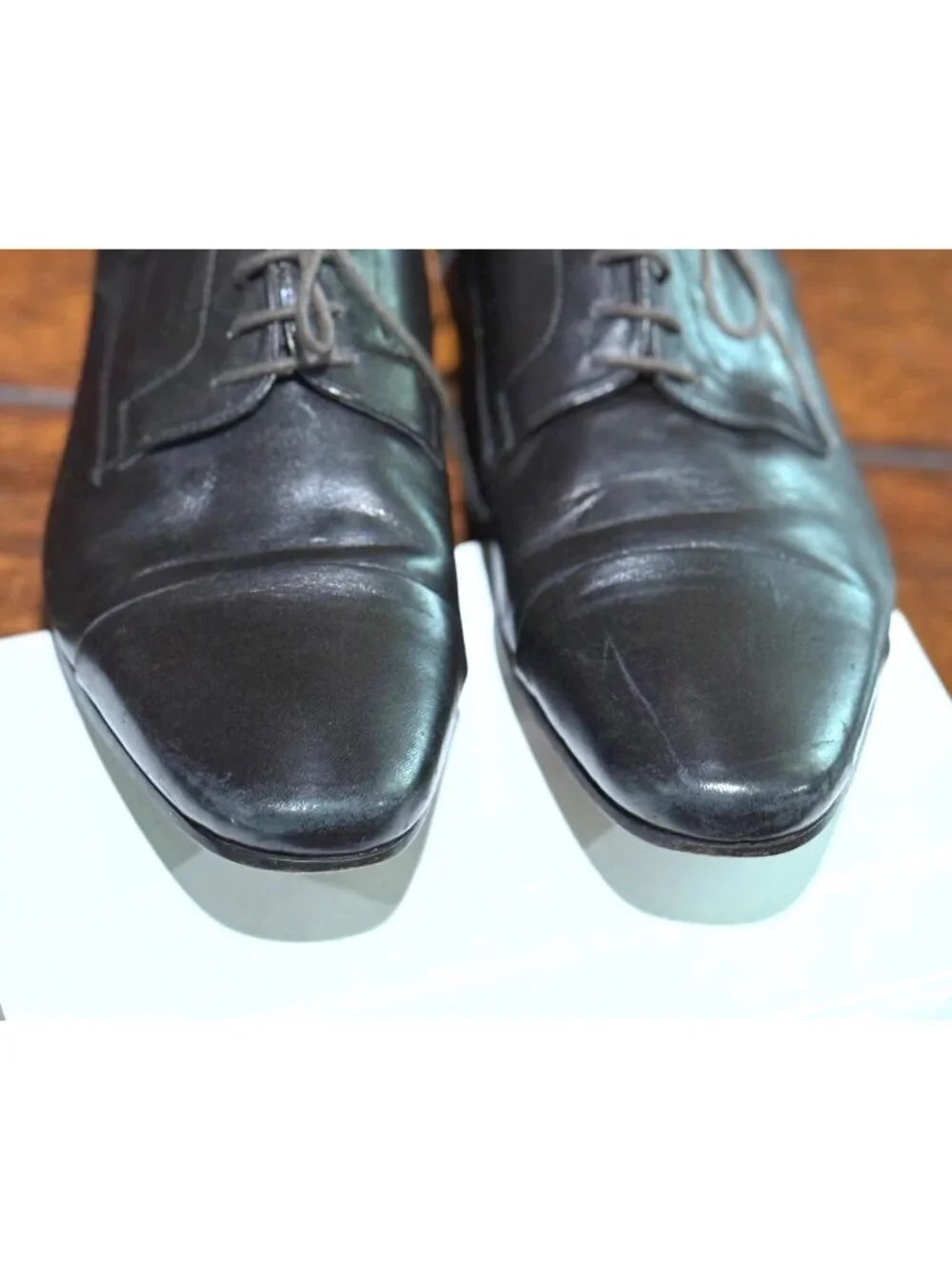 size 7 1/2 M Bruno Magli black lace up dress shoes mens oxford‎ 7.5
